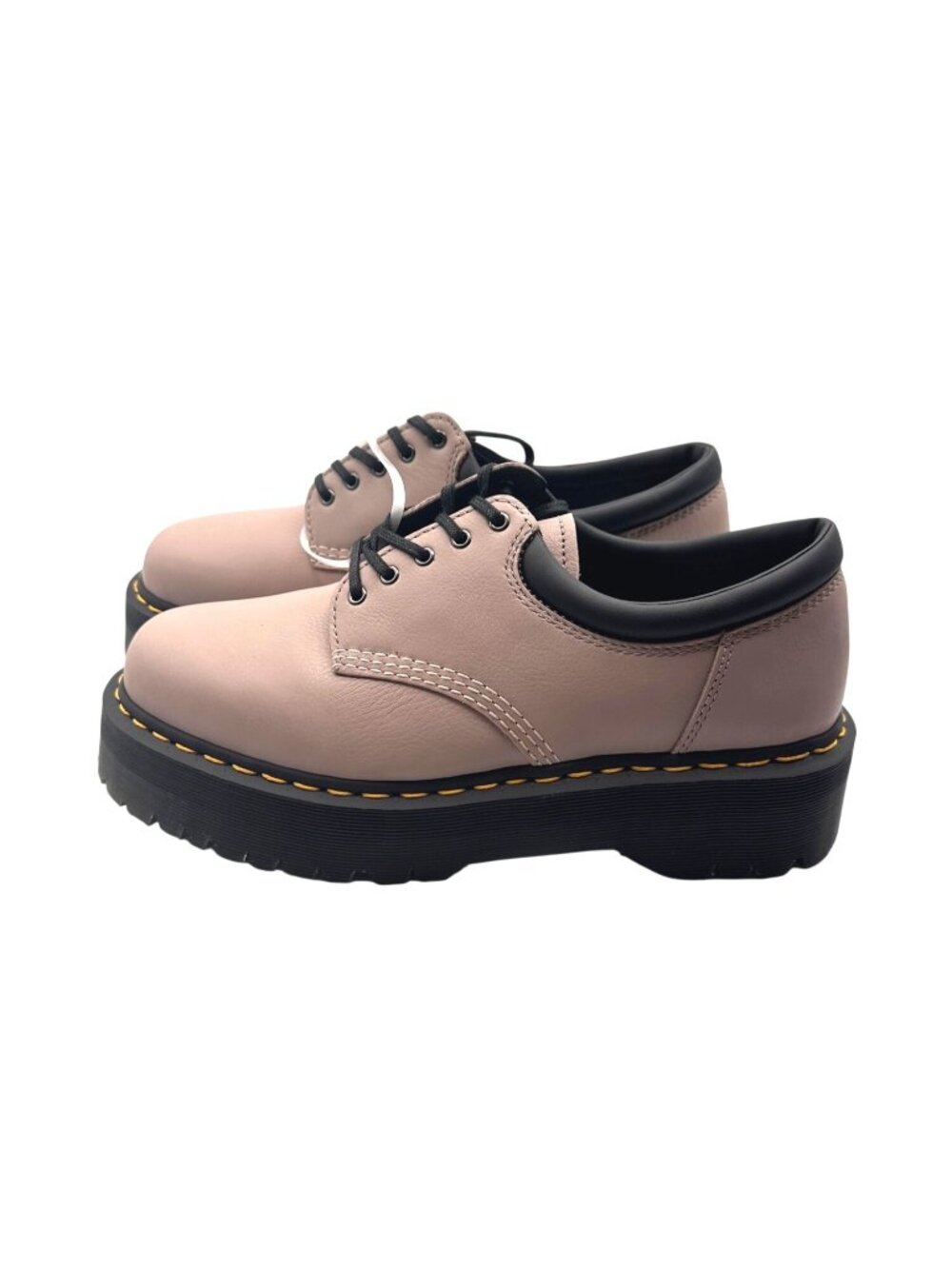 Dr. Martens  SIZE W7 Quad 8053 Platform Shoes Solid Mauve Lace-Up
